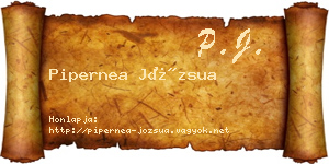 Pipernea Józsua névjegykártya